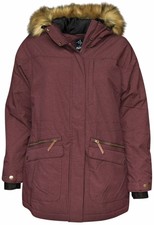 New Pulse Women's Plus Size 1x Parka 3/4 Societe Coat Parka Anorak Burgandy $199