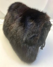 📍 Exklusiver Damen Nerz Muff Handwärmer mit RV Tasche📍