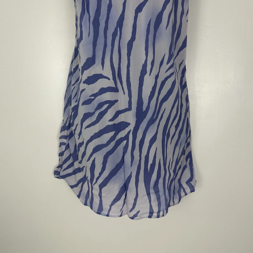 Vestido de Noche Babydoll Natori Bordado Sin Mangas Talla S Estampado de Cebra Foto 4 de 4