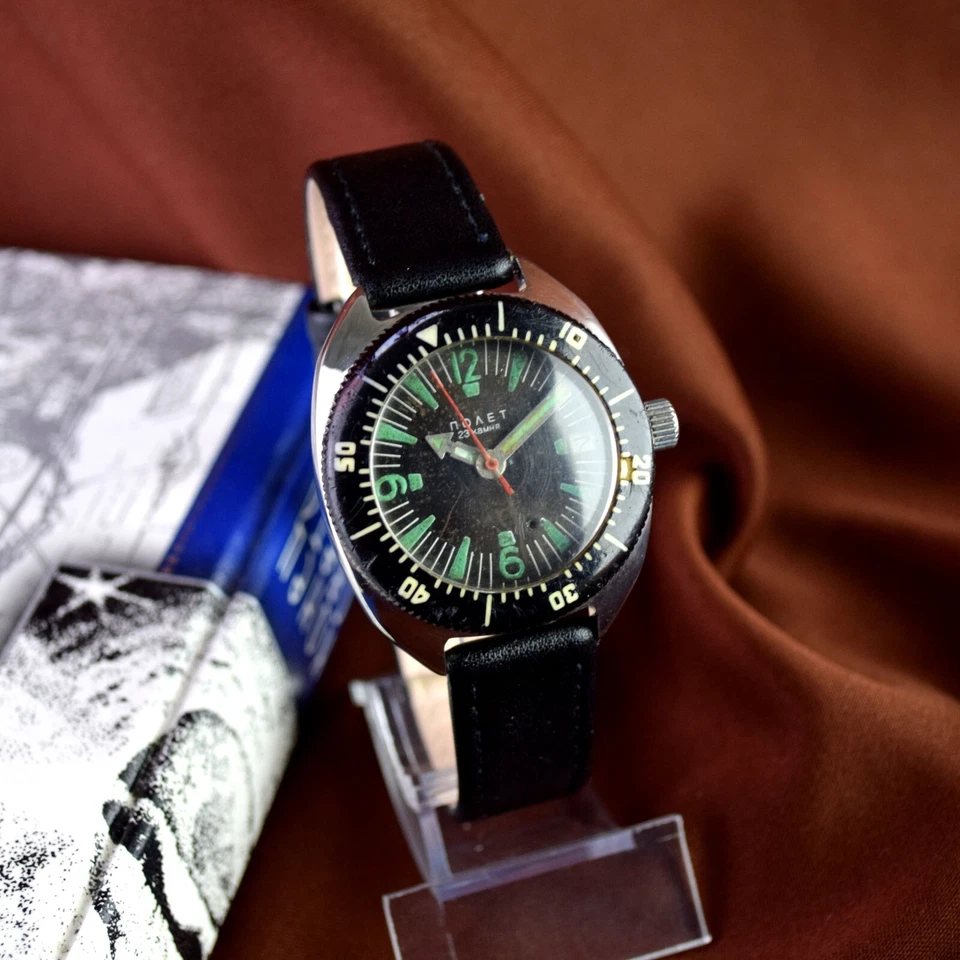 Reloj Pulsera Vintage Poljot Anfibio Buzo Soviético Hombre 23 Joyas Reparado Foto 2 de 4