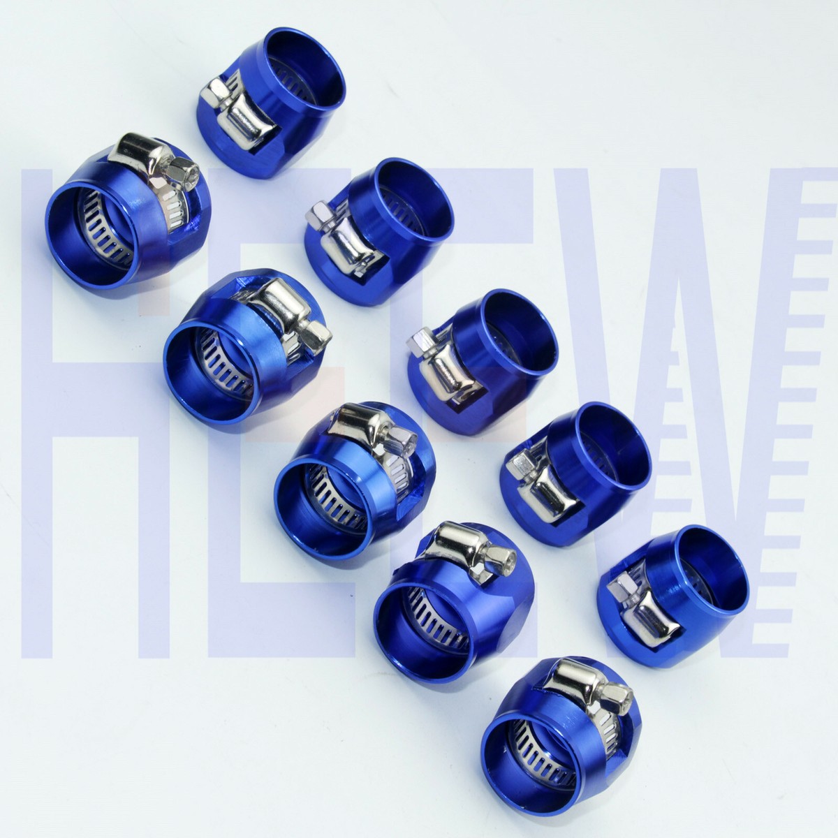 6an Straight Fitting AN6 6AN Hose Finishers - 10PCS Black, For Fuel, Oil, Gas Lines, HEX-6 Clamps An Fitting - Foto 8