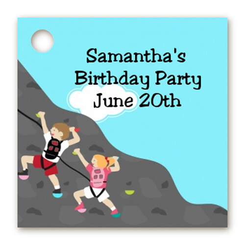Rock Climbing - Personalized Birthday Party Card Stock Favor Tags - Set of 20