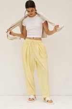 Anthropologie Daily Practice Yellow Aerial Parachute Jogger Pant Pockets NWT XS