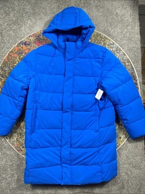 Amazon Essentials Puffer Jacket Parka Adult XXL Royal Blue Hooded Warm NEW NWT