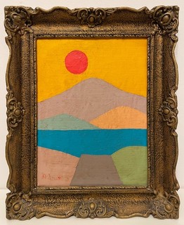 American Lebanese ETEL ADNAN antique original oil painting on canvas $1!