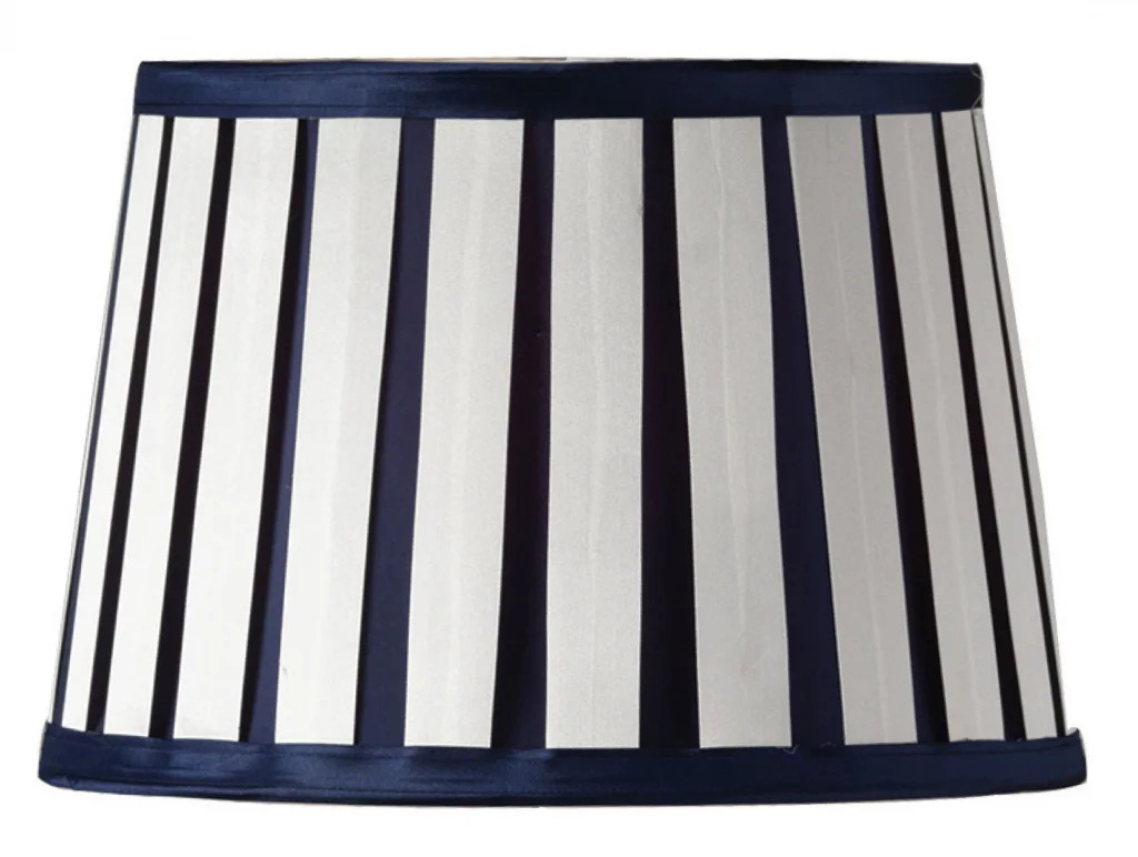 Lampshade Blue 8"" Tapered Navy Faux Silk 200mm Oaks Lighting S960/8 NA