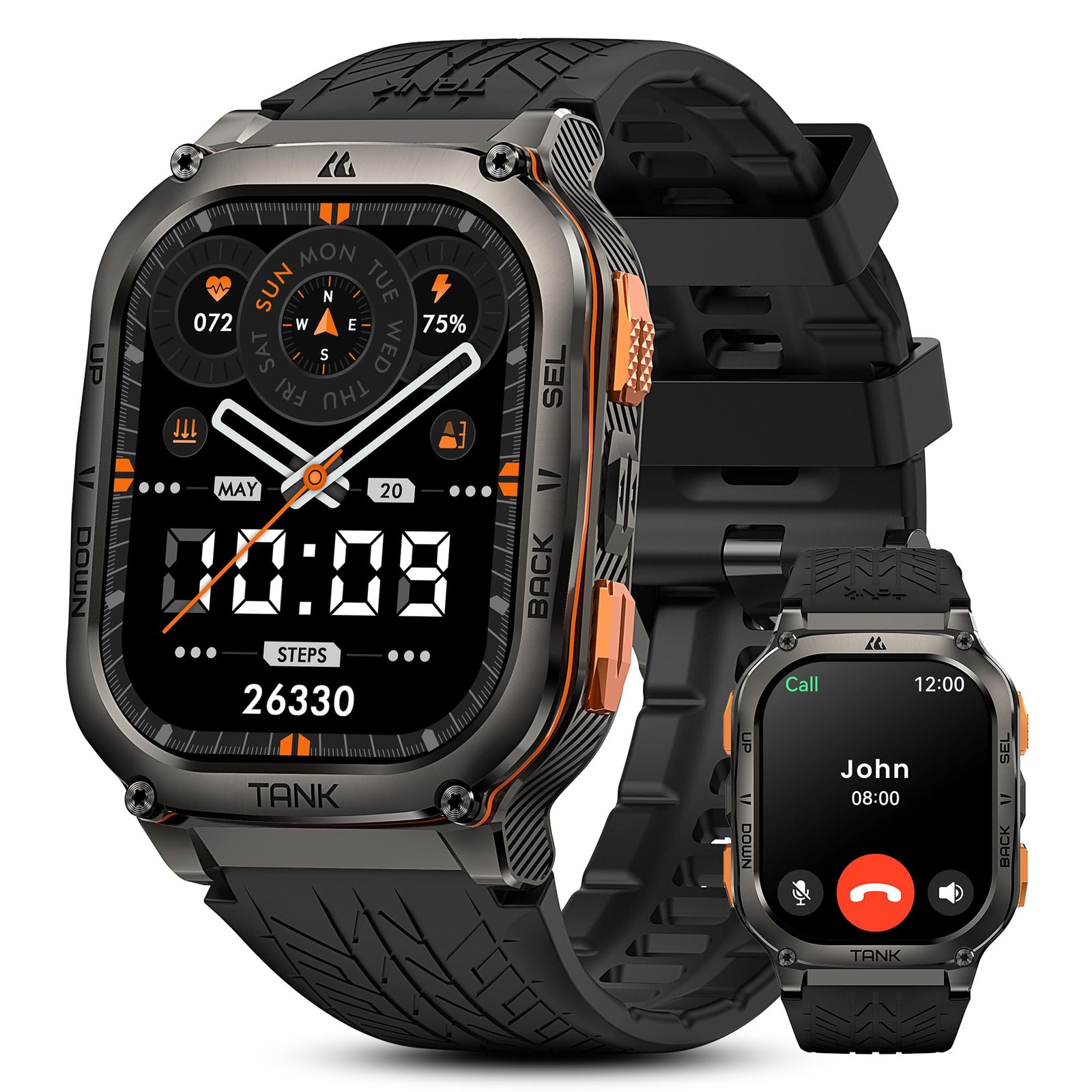 KOSPET Tank M3 Ultra Smartwatch with GPS, 50M Waterproof, Compass & Altimeter