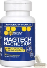 MagTech Magnesium Supplement - 3 Forms of Magnesium: 90 Count (Pack 1) 