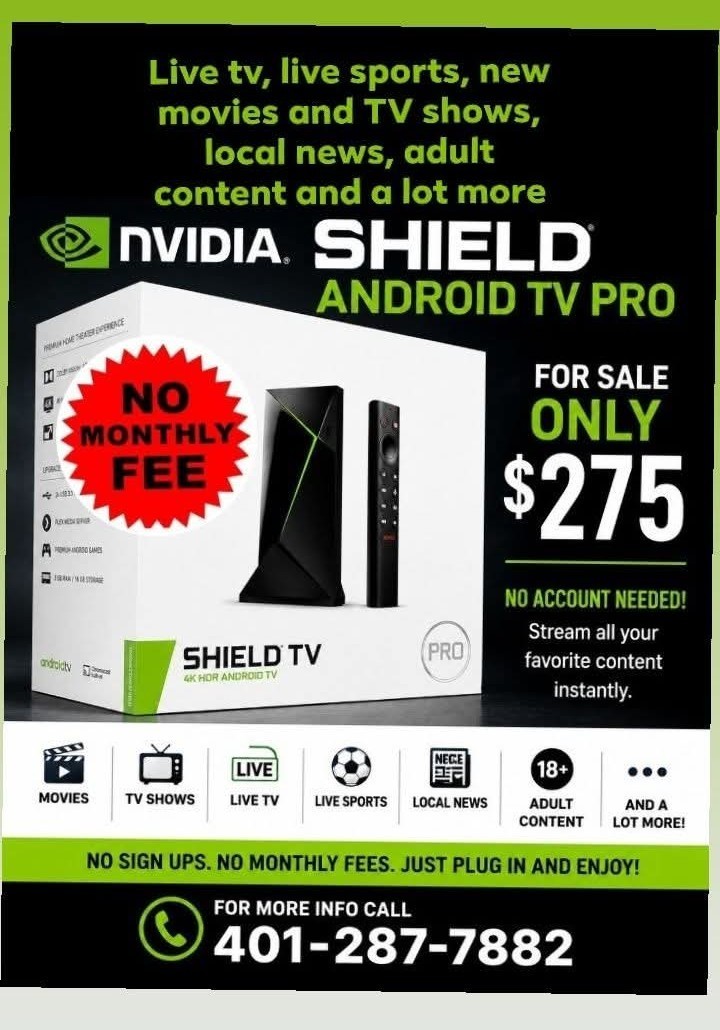 NVIDIA SHIELD Android TV Pro - 4K HDR Streaming Media Player - High Performance,