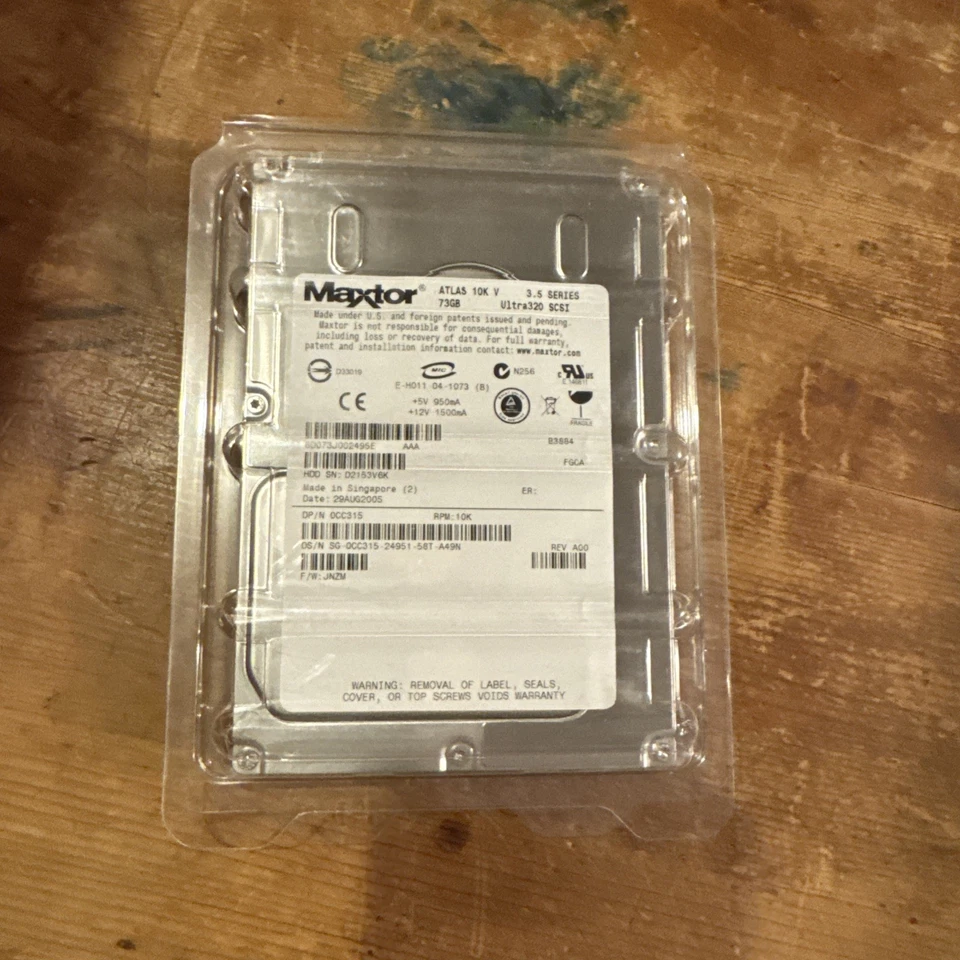 Maxtor 73GB 10k 8MB Ultra320 SCSI ATLAS 10K V 8D073L0025811 3.5" New - Image 3 of 4
