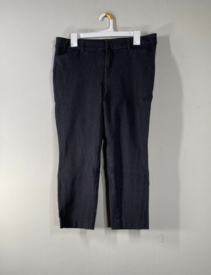 Old Navy PETITE Pixie SKINNY Dress Pants Women's 14P Mid Rise Gray Office Career