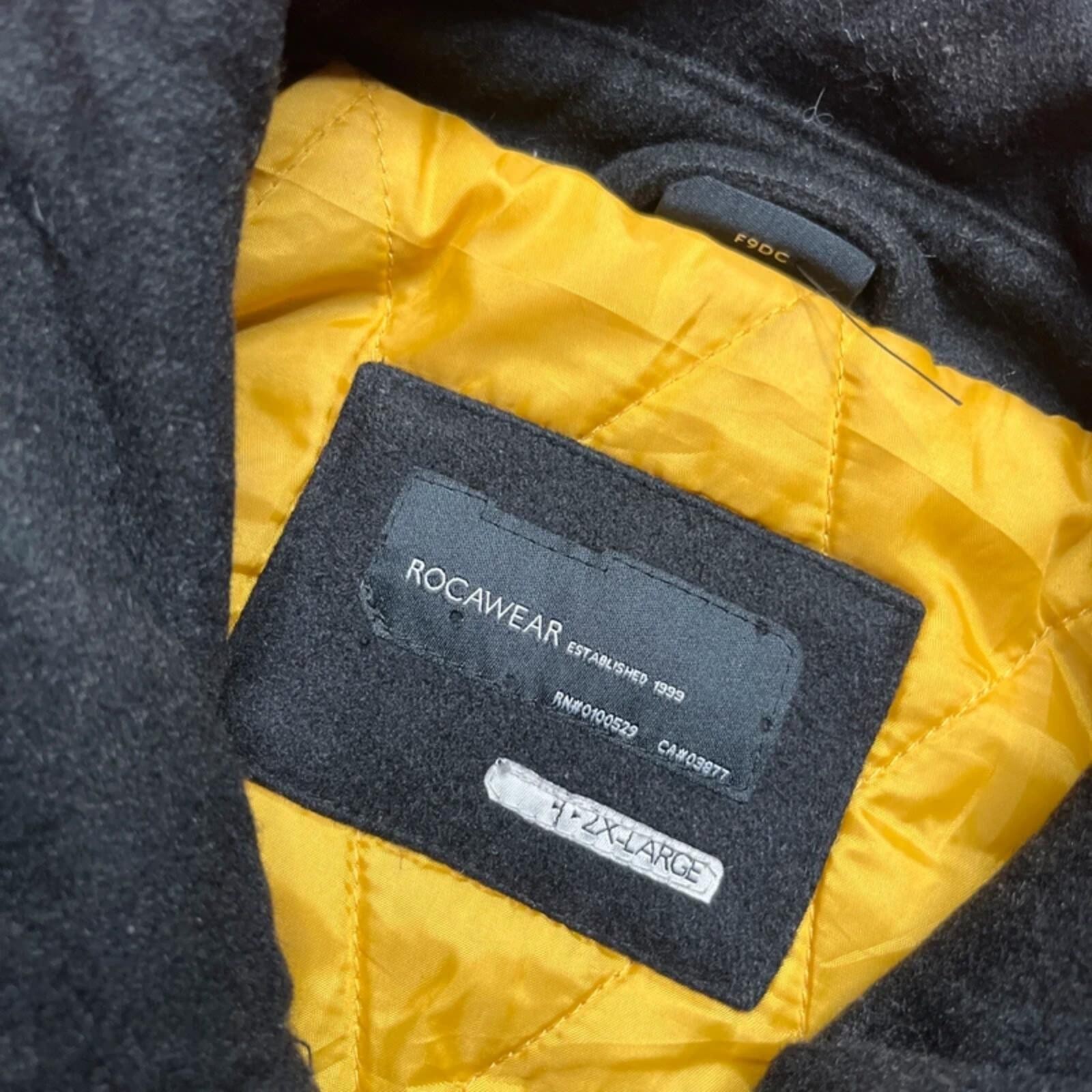 Vintage Rocawear Men’s Black Wool Varsity Jacket | XXL image 5