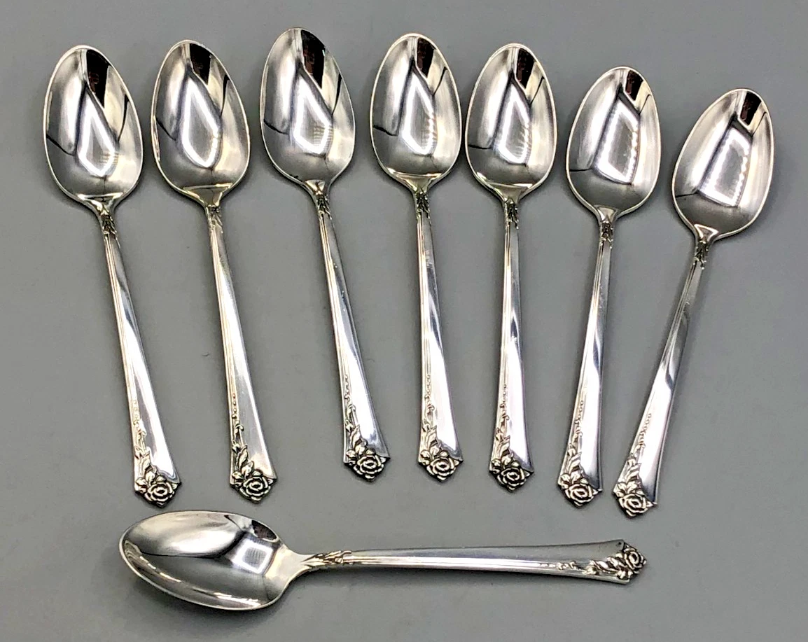 Damask Rose Antique US Sterling Silver Flatware-Spoons for sale | eBay