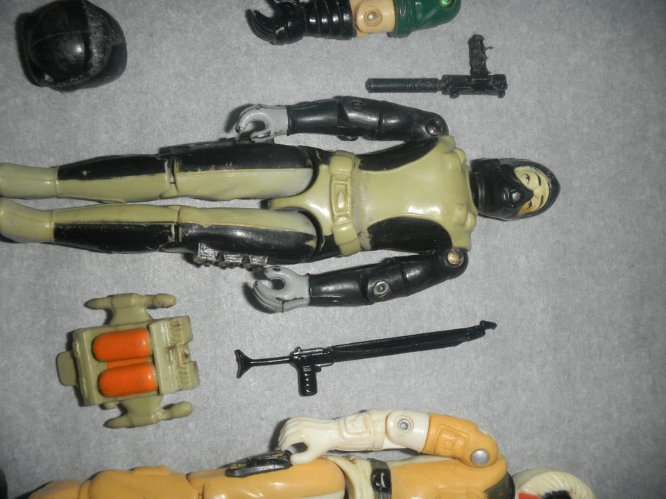 Vintage 1980s G.I. GI Joe Cobra Lot ARAH 3.75 Action Figures Accessories Weapons - Image 3 of 4