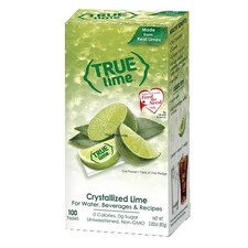  100 Packets True Lime Sugar Free, On-The-Go, Caffeine Free Powdered Drink Mix