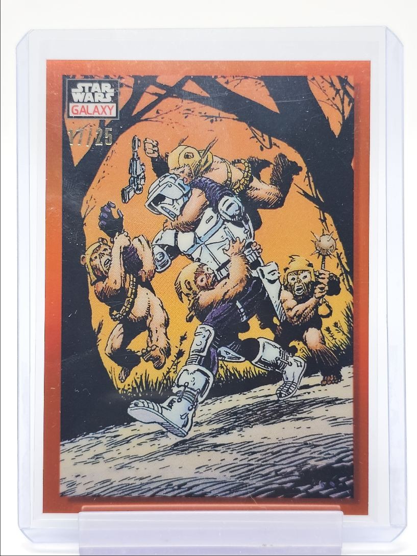 STORMTROOPER OVERRUN! 2023 TOPPS CHROME STAR WARS GALAXY ORANGE /25 Q4920