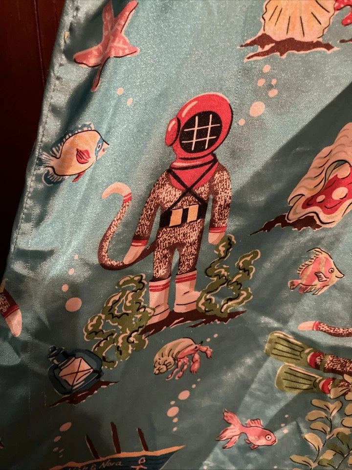 Camisón azul Nick & Nora niñas talla pequeña 6X calcetín mono bajo el mar poliéster Foto 3 de 4