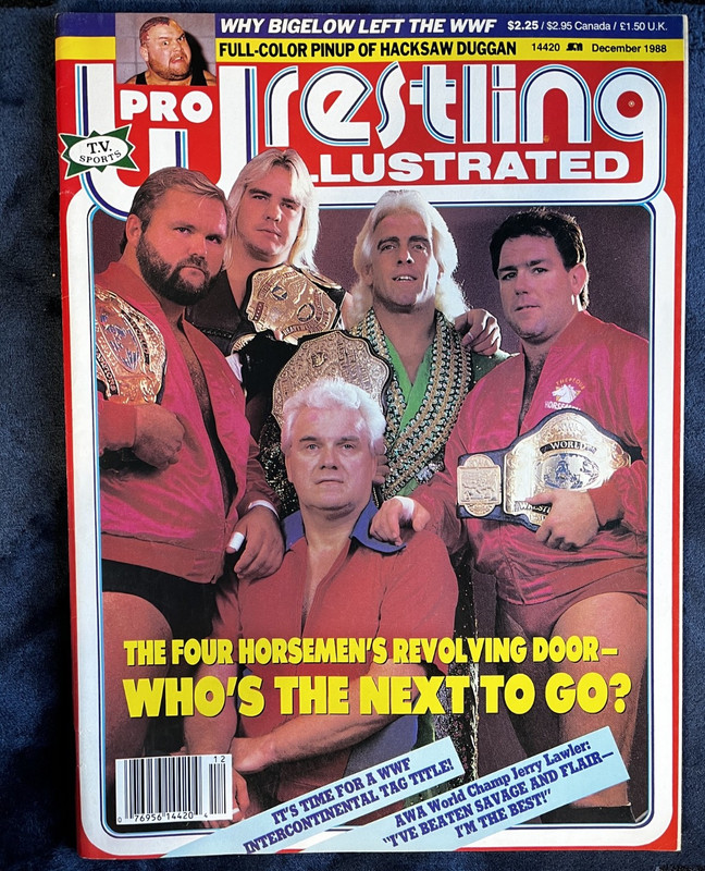 PRO WRESTLING ILLUSTRATED DEC 1988 / FOUR HORSEMEN, RIC FLAIR, BIGELOW / EXC