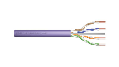 U/UTP Cat.6 Datenkabel 4x2xAWG23 LSOH lila Draht Dca DK-1614-VH-1 /100m/