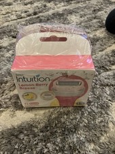 Schick Intuition Lemon Berry Breeze 4-Blade Razor Refill Cartridges, 3 Pack