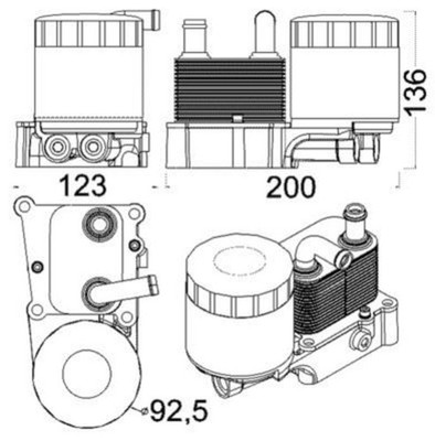 MAHLE Engine Oil Cooler For FORD Fiesta IV Focus Tourneo Connect 98-13 1119975