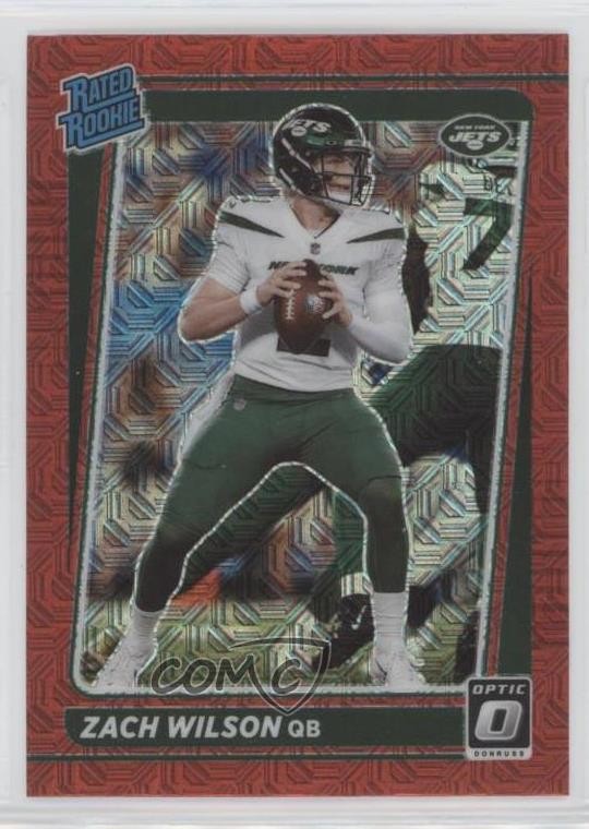 2021 Panini Donruss Optic Rated Rookie Red Mojo Prizm Zach Wilson #202 15sk