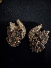 Trifari Crown Brown Rhinestone Earrings & Trifari Aurora Borealis Choker — photo 3