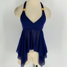 Beautiful blue bathing suit top by Venus. Size 4. Haulter style.