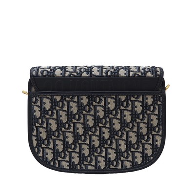 DIOR Bobby Medium Shoulder Bag Oblique Jacquard Navy M9319UTZQ + 114128