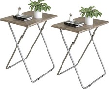 Small Folding Table, Folding Coffee Tables, Side Table 2 Set, TV TrayTable
