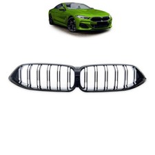 K�HLERGRILL passend f�r BMW 8ER G14 G15 G16 DOPPELSTEG GLANZ SCHWARZ 2018-2022