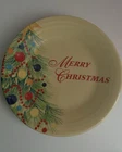 Fiesta Homer Laughlin Ceramic Christmas Tree Plate Glossy Finish Art Pottery