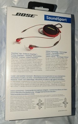 Bose SoundSport In-Ear Wired Headphones Apple iOS Weather & Sweat