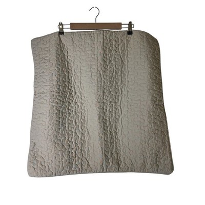 IKEA Alina Brown Tan Quilted EURO Square Pillow Shams Set of 2