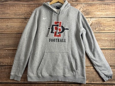 San Diego State Football Hoodie Nike Mens Large Aztecs Gray Sweater SDSU NCAA