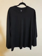 REI Coop Men's XXL Blk Polyester Base Layer Lightweight Long Sleeve Top Outdoor 