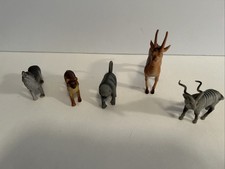Wildlife Animal Figures Lot Of 5 Hard Plastic Toy See Pics