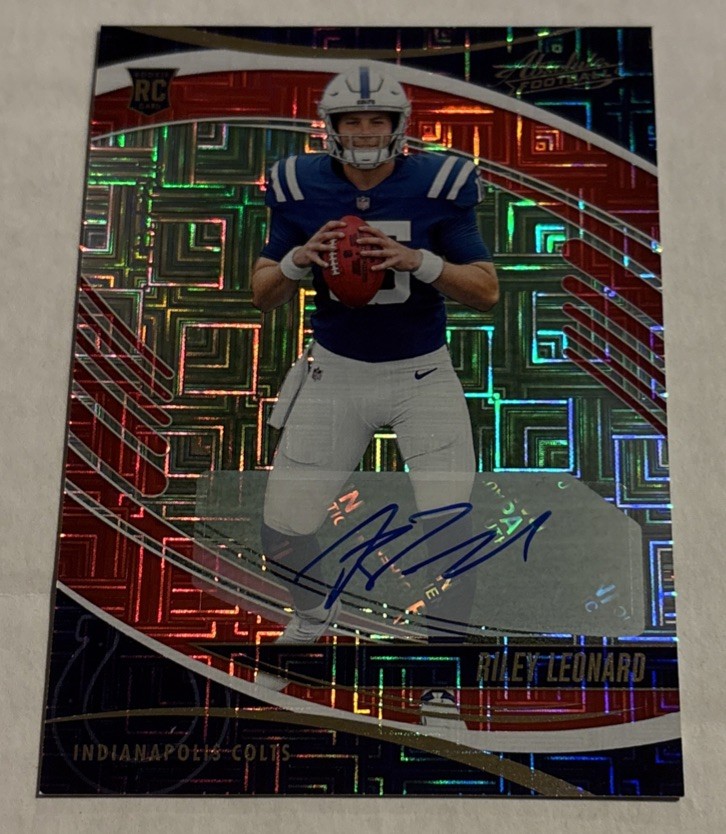 2025 Panini Absolute - Rookies Riley Leonard #172 Red Squares Signatures /150