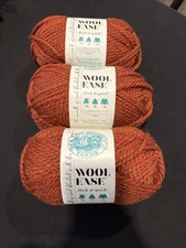 3PK Lion Brand  WOOL-EASE Thick & Quick Yarn ~SPICE - #6 Bulky - 106 yds Ea