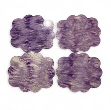 Edie Parker Set Of 4 Purple Coasters