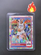 2023-24 Panini Hoops Premium Stock Kawhi Leonard Cracked Ice Prizm #114 Clippers