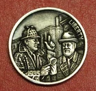 HOBO Buffalo Nickel Sherlock Holmes & Dr. Watson Real US Nickel