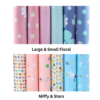 Basteln Stoffe 6 Stck./Posten bedruckt Fat Quarters Köper 100 % Baumwolle Digitaldrucke