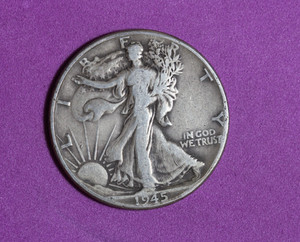 1945- WALKING LIBERTY HALF DOLLAR #P33426