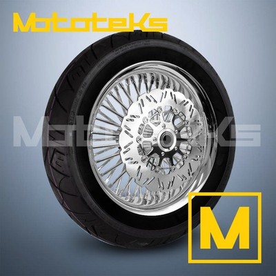 16'' 16X3.5 FAT SPOKE 52 STAINLESS SMOOTH LIP FOR HARLEY SOFTAIL SPORTSTER DYNA