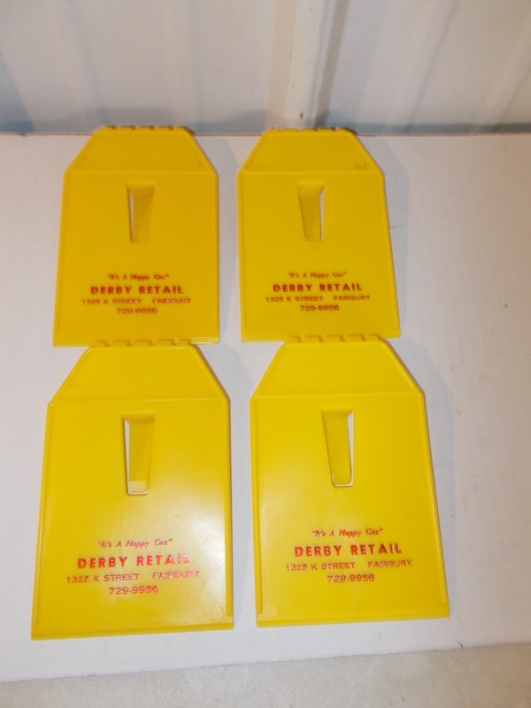 Vintage NOS Advertising LOT OF 4 DERBY RETAIL FAIRBURY NEBRASKA ICE SCRAPERS