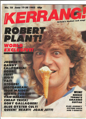 Led Zeppelin, Robert Plant, Van Halen - Kerrang!  June 1982