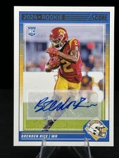 2024 Score - Rookies Brenden Rice #364 Signatures (AU, RC)