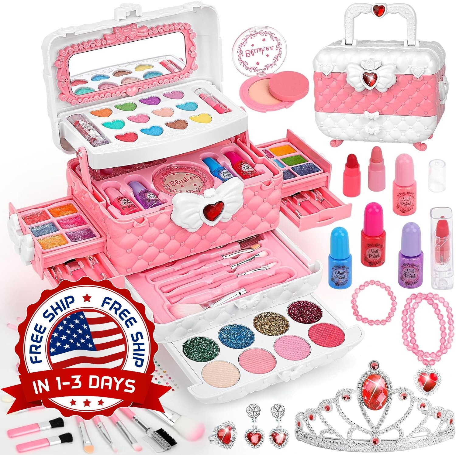 Juguetes Maquillaje Para Ni&ntilde;os Ni&ntilde;as Cosm&eacute;ticas Play Makeup Set For Little Girls