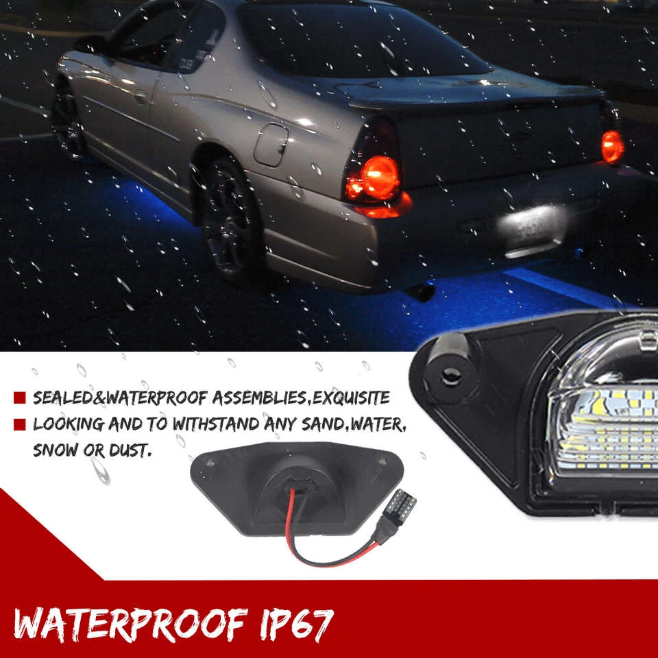 2x Luz de matrícula LED blanca 6000K para Chevrolet Corvette C3 C4 C5 C6 Foto 4 de 4